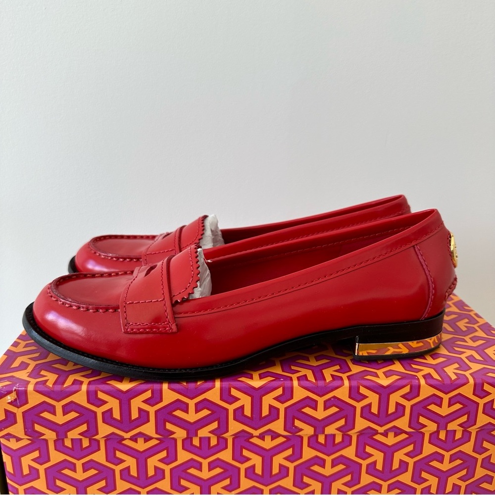 New! Tory Burch Red Loafers - Picture 4 of 17